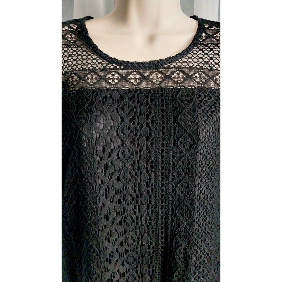 Anthropologie Everly Black Lace Dress Size Medium - Picture 4 of 5